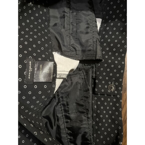 Ann Taylor Signature Women’s Pants Size 12 Crop Capri Pockets Black White Clean! - Picture 10 of 10